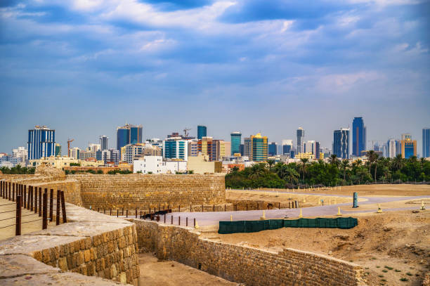 istock Manama skyline behind ancient Bahrain Fort 2048057424