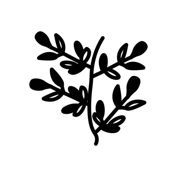 Vector illustration of Rue Plant icon in vector. Logotype