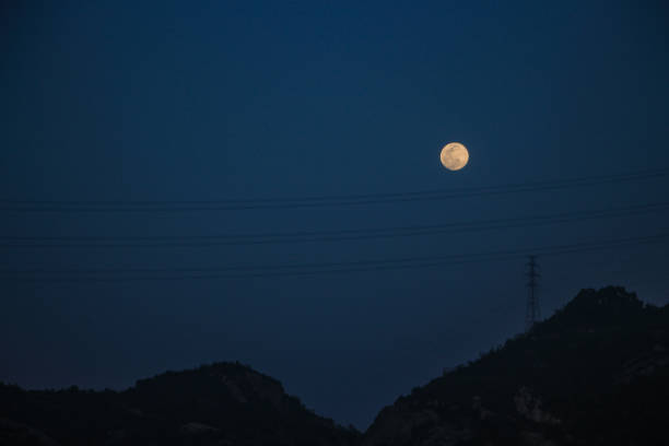 Full Moon, Wires and Mountains