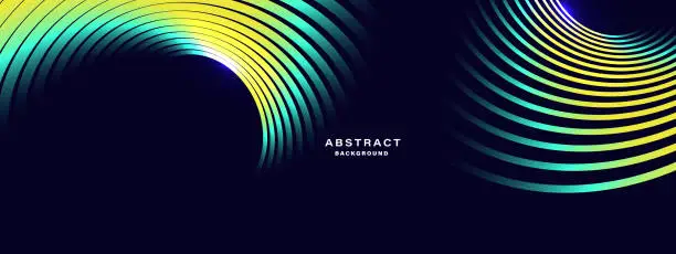 Vector illustration of Abstract background with spiral circle lines