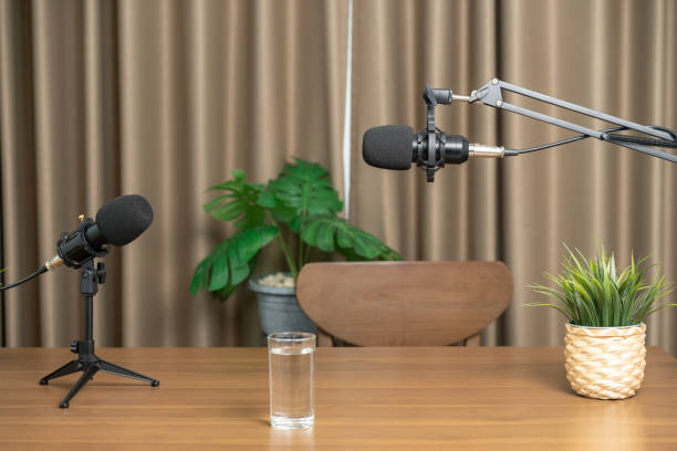 Minimal Podcast Room Setup at Home