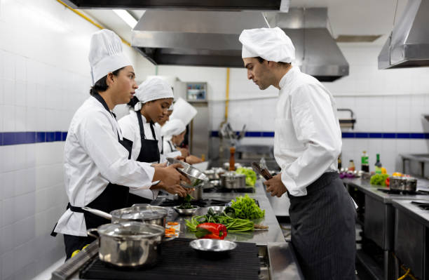 istock Culinary student showing the chef his preparation 2048176888