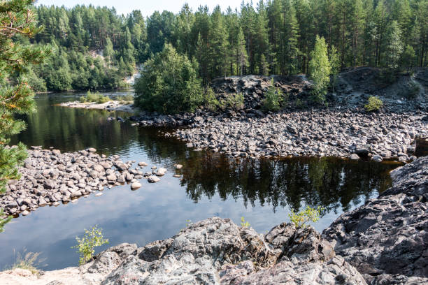 istock Volcano caldera and lake in Karelia, Girvas volcano 2048194217