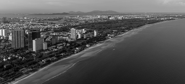 Aerial view of Vung Tau coastal city, Ba Ria Vung Tau province
