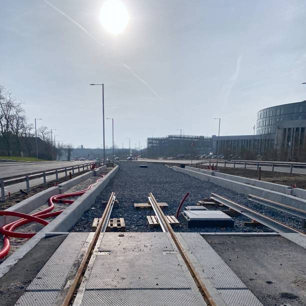 istock Light rail under construction at Herlev Hospital, Denmark 2048308216