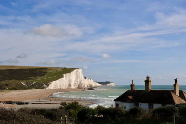 istock Coastguard Cottages and Seven Sisters cliffs, UK 2048320283