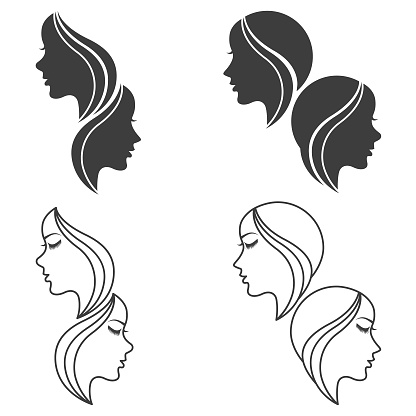 Illustration of woman vector set