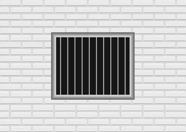 Vector illustration of Prison window vector set