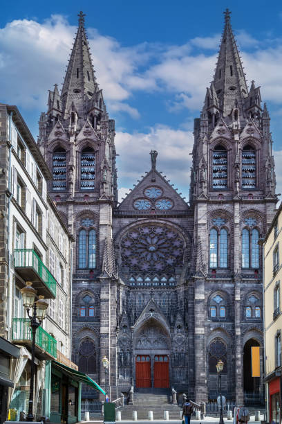 Clermot-Ferrand Cathedral or Cathedral of Our Lady of the Assumption of Clermont-Ferrand is a Gothic cathedral, France