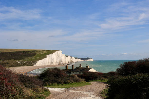 istock Coastguard Cottages and Seven Sisters cliffs, UK 2048340539