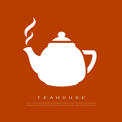 Tea pot silhouette vector icon