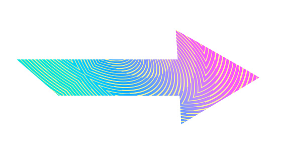 Abstract Arrow with swirl pattern