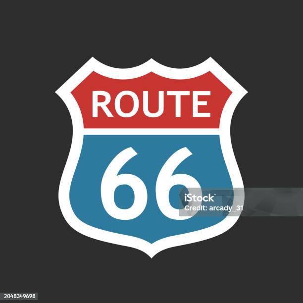 66 Text Vector Us Route 66 Vector Sign Stock Illustration - Download Image Now - Road ...