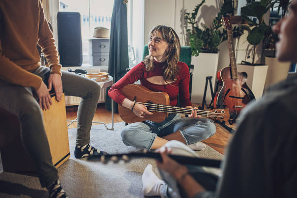 istock Music band rehearsing 2048370297