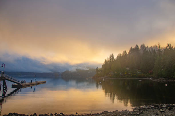 istock The sun shines through the fog 2048373982