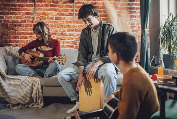 istock Music band rehearsing 2048379226
