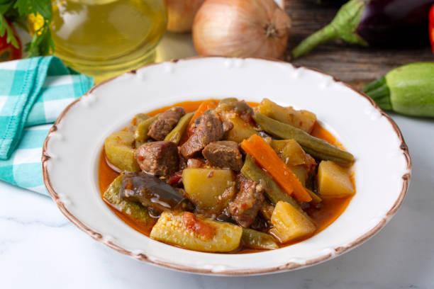 istock Turkish Food Turlu Mixed Vegetables with Cubed Meat. 2048382937