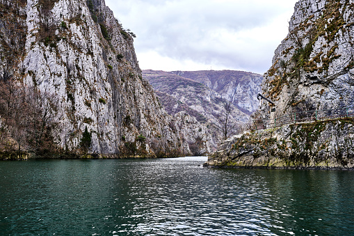 Scenic Matka Canyon Lake in Northern Macedonia