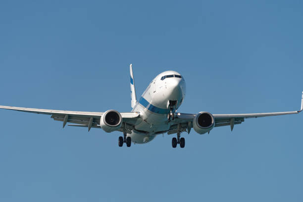 Larnaca, Cyprus - July 17, 2022: Boeing 737 of EL AL Airlines