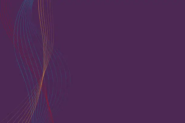 Vector illustration of Purple background with lines