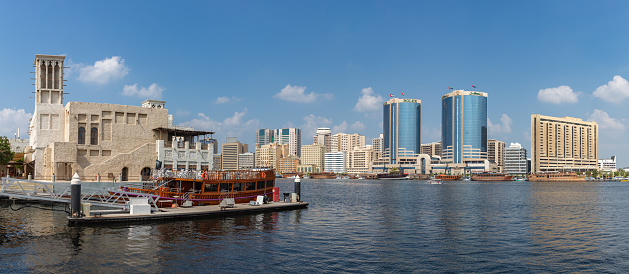Dubai, United Arab Emirates - November 5, 2023: A picture of the Al Seef waterfront.
