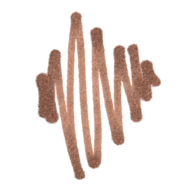 Brown color eyeliner brush paint on background