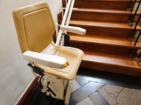 A stairlift for going up and down stairs is an elevator system intended for elderly people or people with mobility problems, using a guide, it allows us to move through a mechanized chair