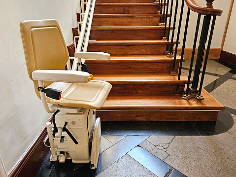 A stairlift for going up and down stairs is an elevator system intended for elderly people or people with mobility problems, using a guide, it allows us to move through a mechanized chair