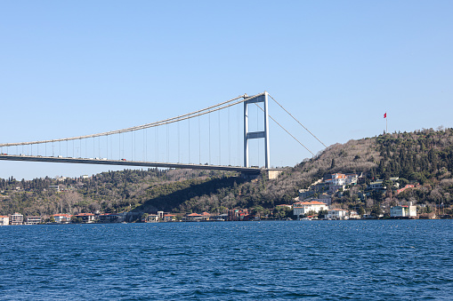 view of the Fatih Sultan Mehmet Bridge