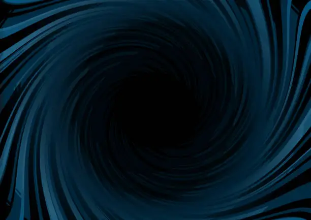 Vector illustration of Black spiral abstract background