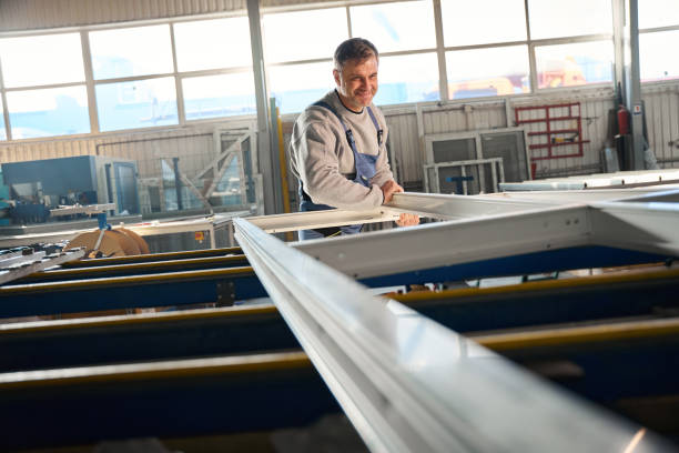 istock PVC windows manufacturing at industrial factory 2048610787