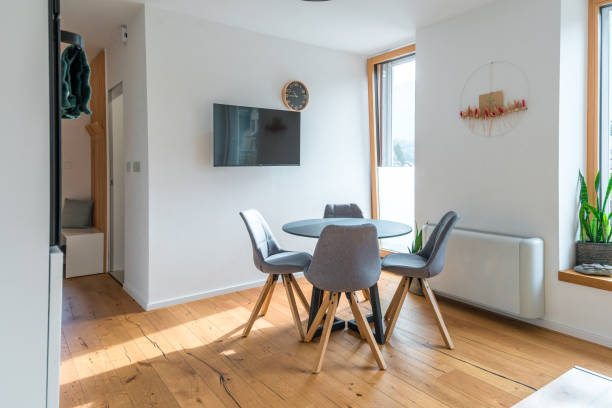 istock Modern Apartment Interior with Open Plan Living Space and Dining Area 2048613431