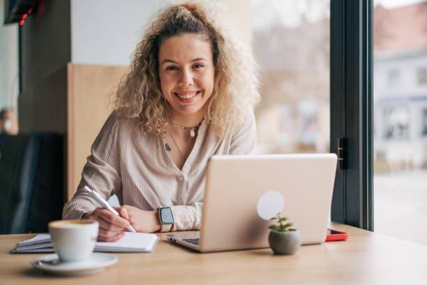 istock Woman at coffee break at cafe 2048615004