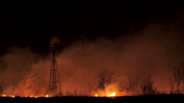 Wild Fire Windmill Right With Heat Waves Wider