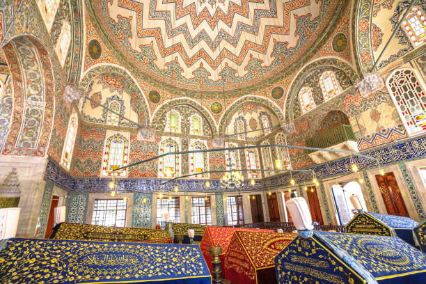 imperial tombs in istanbul mosque hagia sophia - sultan selim ii imagens e fotografias de stock