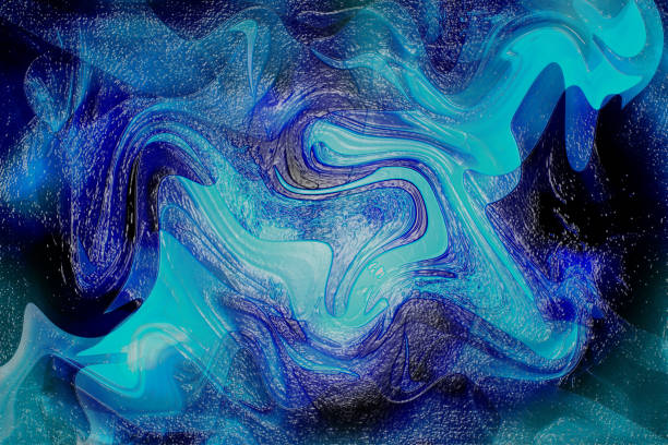 blue color abstract background with wavy texture and lines. 3 d rendering illustration  blue wave background or wallpaper