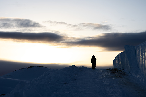 Beautiful winter landscape from Northern Norway, Hammerfest.