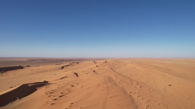 Drone flight over Dunes and Desert in Mauritania Westsahara and Morocco