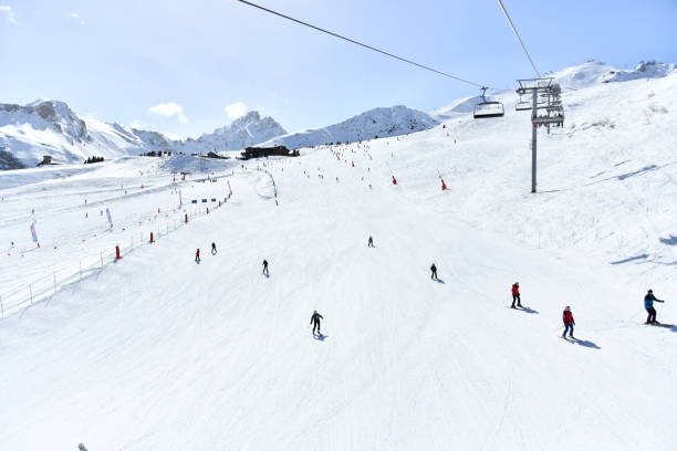istock Winter scenery of Courchevel ski resort slopes 2048709700