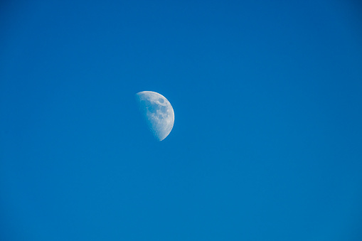Daytime view of the moon