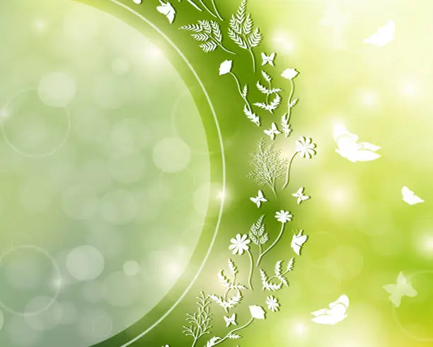 Vector illustration of Green Nature Background