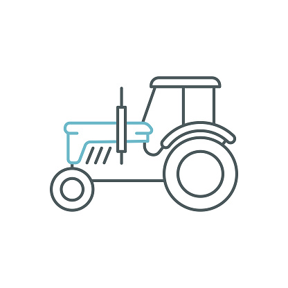 Tractor Duocolor Line Icon Design with Editable Stroke. Suitable for Infographics, Web Pages, Mobile Apps, UI, UX, and GUI design.