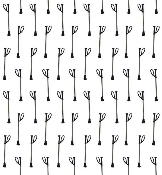 Vector illustration of Vector seamless pattern of hand drawn doodle sketch horse stick