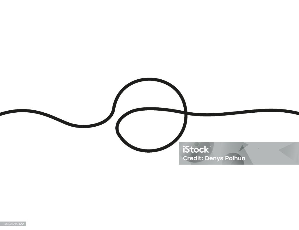 One Line Circle Stock Illustration - Download Image Now - Abstract, Art ...