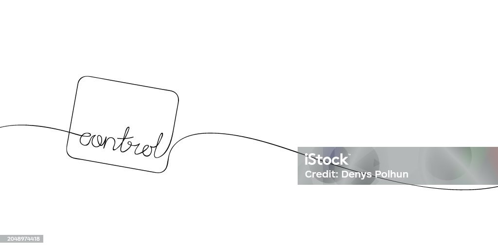 Get Control Line Control Button One Line Stock Illustration - Download Image Now ...