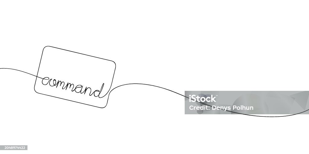 Command Button One Line Stock Illustration - Download Image Now ...