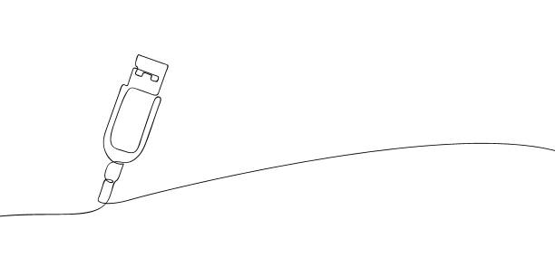 Computer Usb Cable Drawing 200+ Usb Port Drawing Stock Illustrations, Royalty-Free Vector Graphics ...