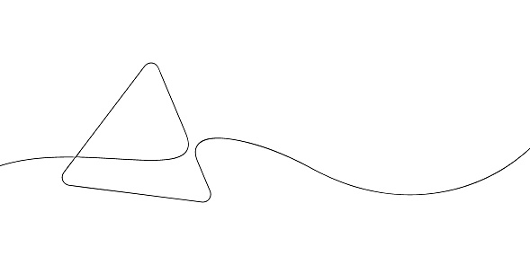 Triangle Pattern One Line Triangle One Line Stock Illustration - Download Image Now - Border ...