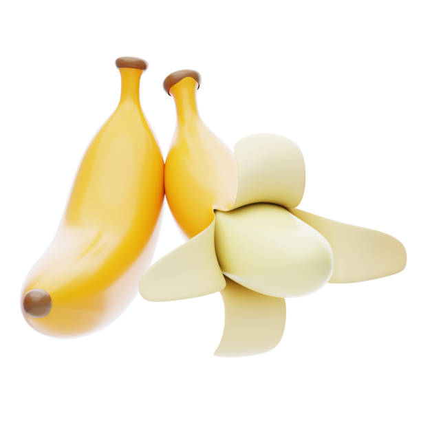 Fresh banana fruit isolated on white background. With Clipping Path
