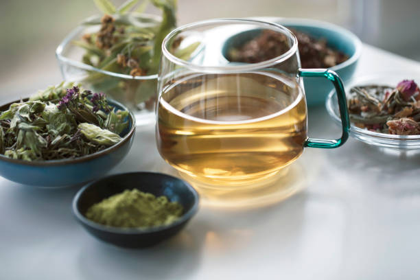 istock Cup of tea and herbs 2049083216